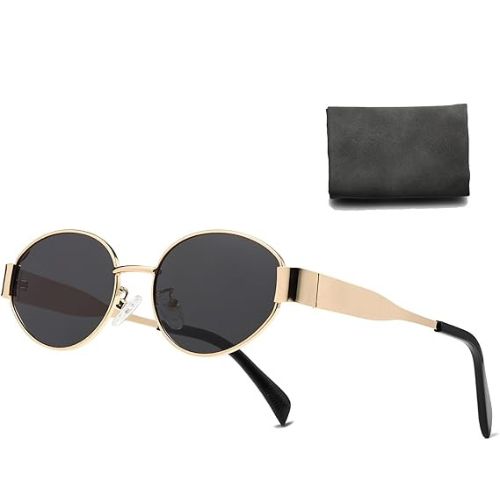 Retro Oval Sunglasses for Women - UV400 Protection