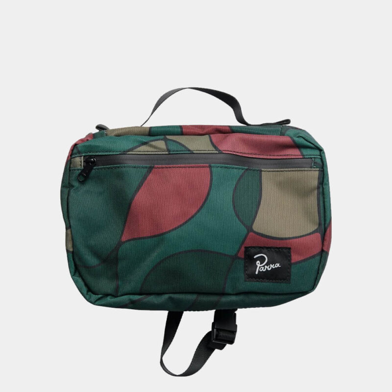 Parra Trees in Wind Toiletry Bag, camo green