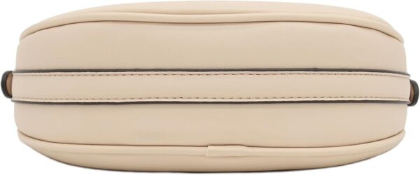 Small Crescent Smooth Faux Leather Underarm Shoulder Bag - Image 4