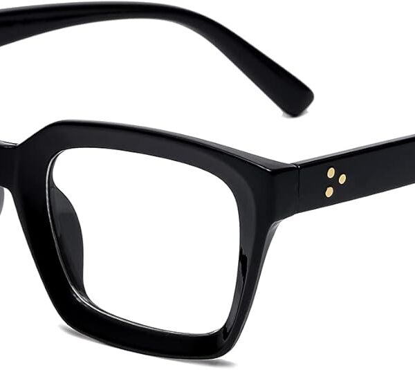 EYLRIM Classic Thick Square Frame Clear Lens Glasses for Women Men Non Prescription Eyeglasses